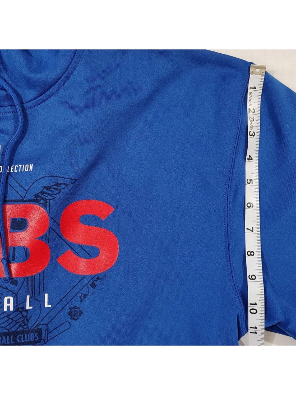 Chicago Cubs MLB Hoodie Sweatshirt Size M Majestic Therma Base Authentic Blue - Picture 12 of 14